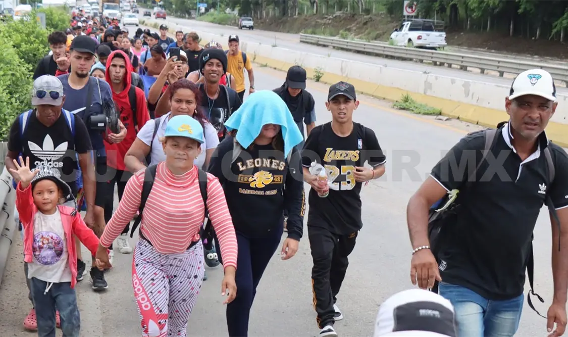 Las mujeres migrantes esperan llegar, por lo menos, a la CDMX. Diego Pérez / CP
