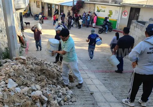 Construyen tanque de almacenamiento en SCLC