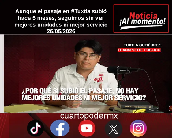 Aunque el pasaje en #Tuxtla subió hace 5 meses, seguimos sin ver mejores unidades ni mejor servicio Aunque el pasaje en #Tuxtla subió hace 5 meses, seguimos sin ver mejores unidades ni mejor servicio