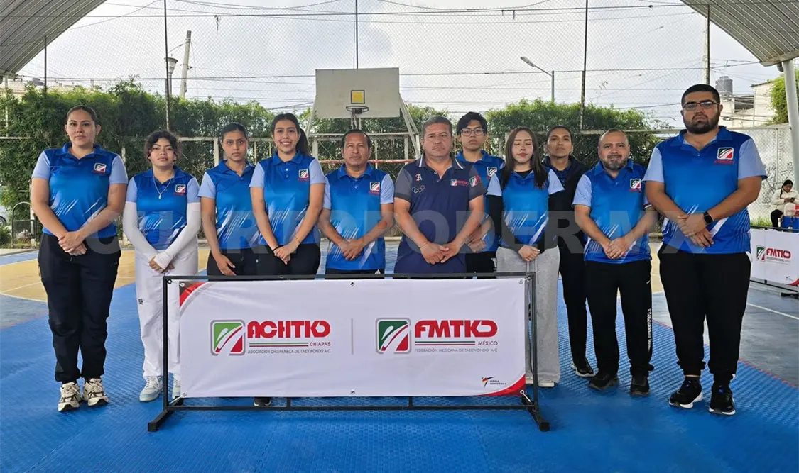 La actividad forma parte del proyecto impulsado por la Asociación Chiapaneca de Tae Kwon Do para fortalecer esta modalidad en Chiapas. Cortesía