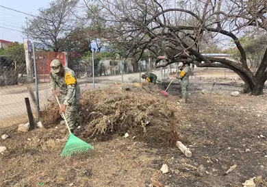 Colabora Ejército en limpieza de escombros Colabora Ejército en limpieza de escombros
