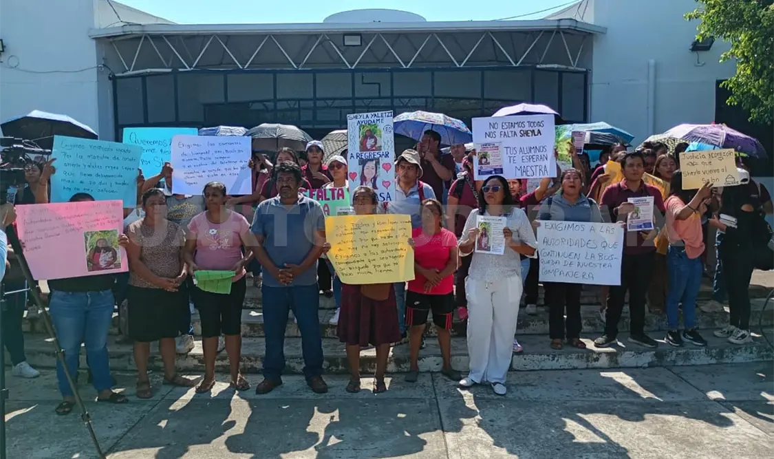 Familiares y compañeros de Sheyla Yaletzi Reyes exigen avances en la investigación, ya que cuenta con una ficha Ámbar. CP
