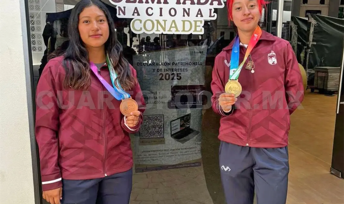 Abril Mandujano conquistó el oro en los 10 kilómetros eliminación junior femenil. Cortesía