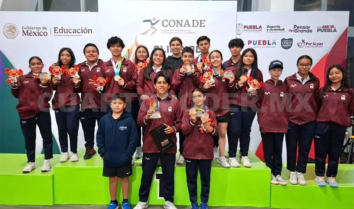La selección chiapaneca de Tenis de Mesa logró el mejor resultado de su historia en Olimpiadas Nacionales al concluir en el tercer lugar del medallero general. Cortesía