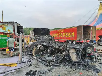 Evitan explosi&oacute;n en casa rodante de circo