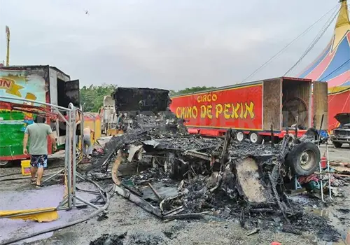 Evitan explosi&oacute;n en casa rodante de circo