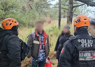 Rescata polic&iacute;a a seis senderistas extraviados