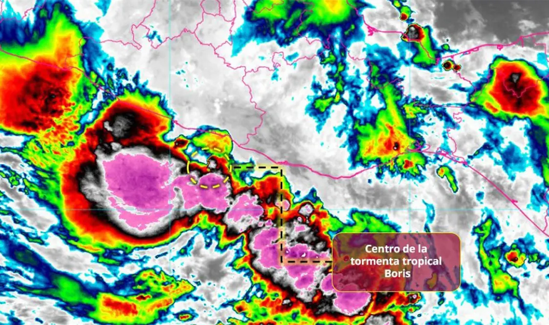 Boris podría causar fuertes lluvias y vientos fuertes. Cortesía
