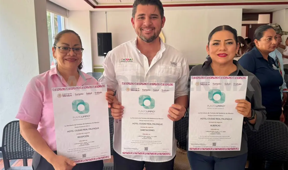 Se realizó la entrega de certificaciones a guías en Palenque. CP