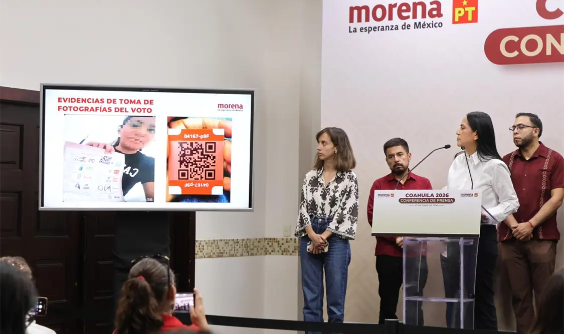 La dirigente nacional de Morena presentó fotografías y videos que demuestran el sistema que usa el PRI. Cortesía