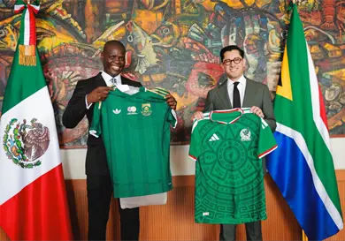 Recibe Velasco a ministro de Sudáfrica Recibe Velasco a ministro de Sudáfrica