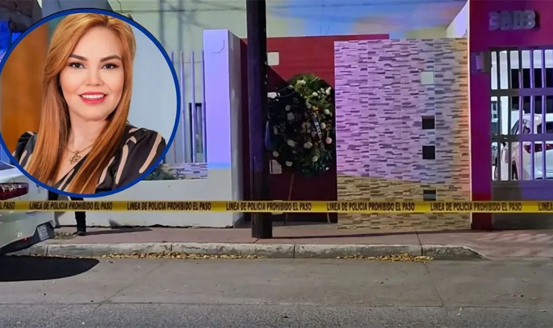 El miércoles, en la entrada del domicilio particular de Paola Gárate, personas desconocidas colocaron una corona fúnebre. Cortesía