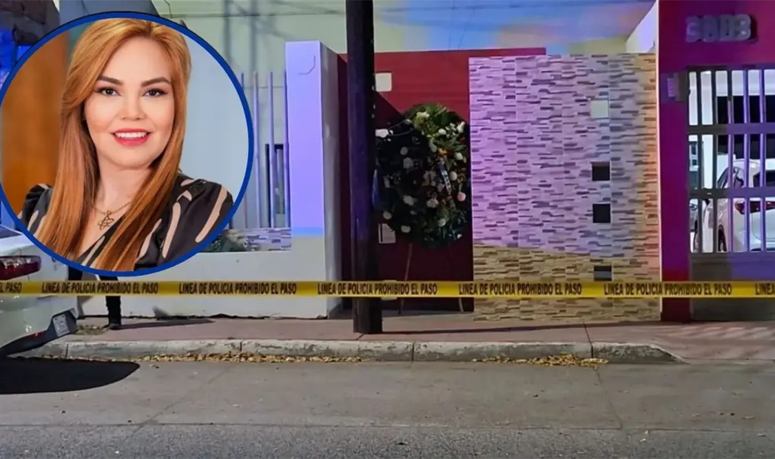 El miércoles, en la entrada del domicilio particular de Paola Gárate, personas desconocidas colocaron una corona fúnebre. Cortesía