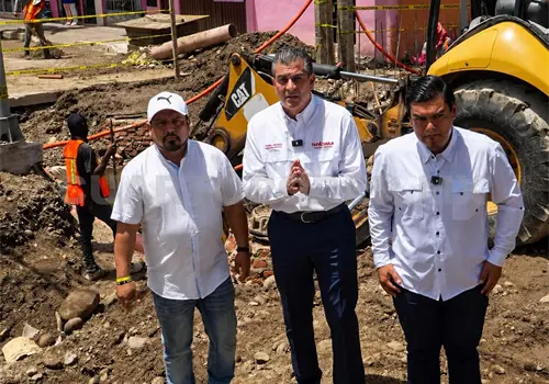 Supervisan obra pluvial en su fase final Supervisan obra pluvial en su fase final