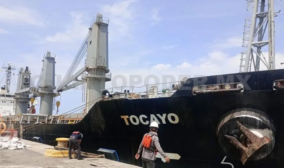 Puerto Chiapas se consolida como un punto estratégico para el manejo de carga agrícola. Rafael Victorio / CP