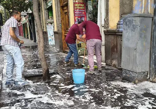 Inician limpieza de zonas desocupadas por paro Inician limpieza de zonas desocupadas por paro