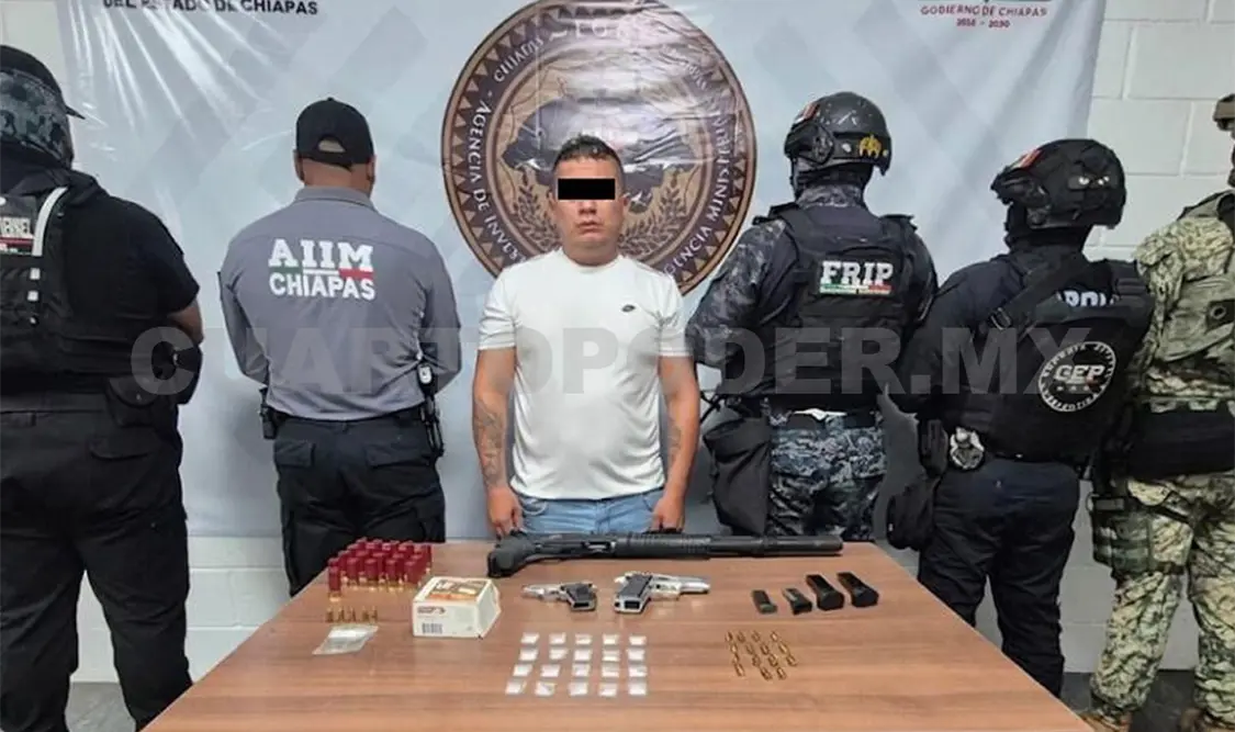 Los detenidos son señalados de extorsión agravada; además, se les aseguraron armas de fuego y dosis de “cristal”. CP