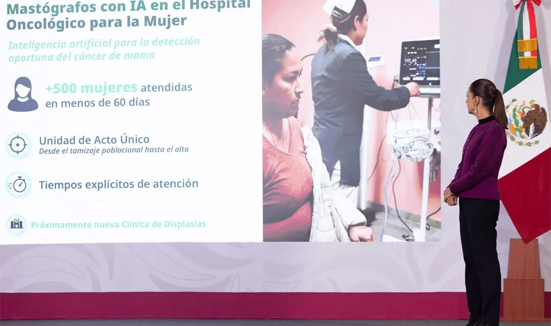 La mandataria federal planteó que la meta de su gobierno es que en 2028 la electricidad llegue al 99.99 % de los habitantes del país. Cortesía