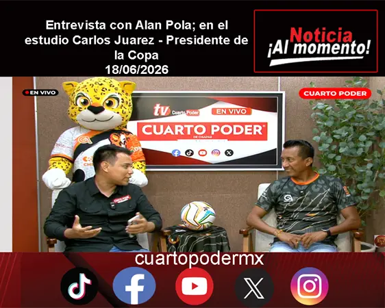 Entrevista con Alan Pola; en el estudio Carlos Juarez - Presidente de la Copa Entrevista con Alan Pola; en el estudio Carlos Juarez - Presidente de la Copa