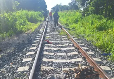 Tren destroza a centroamericano