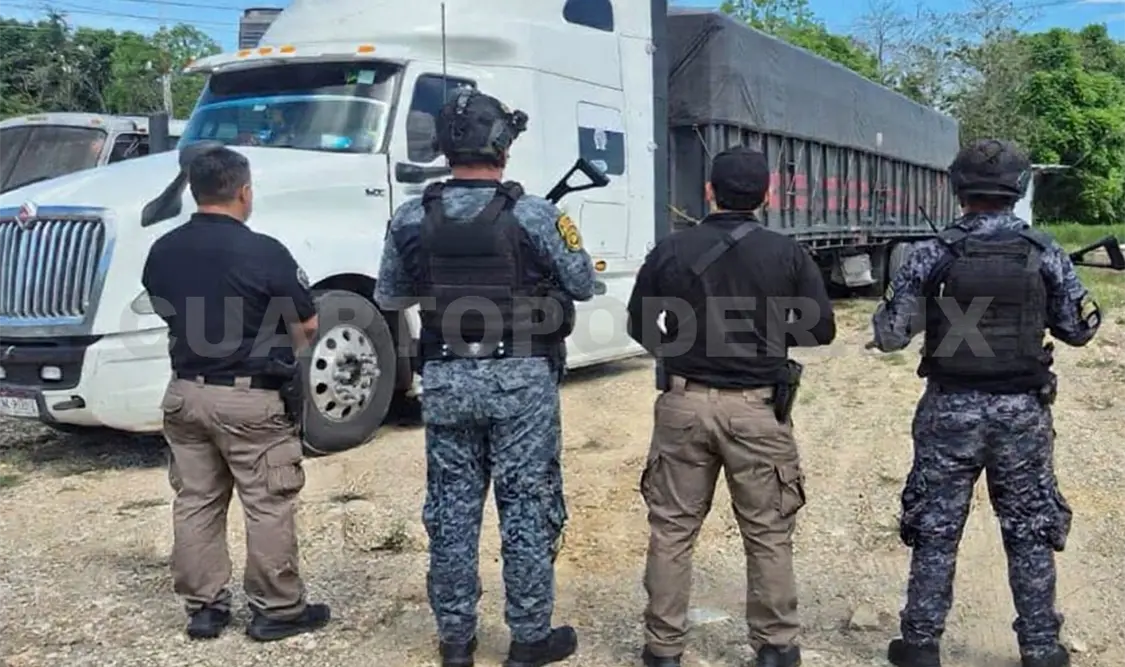 El fertilizante fue asegurado durante un operativo de inspección instalado en la carretera. CP
