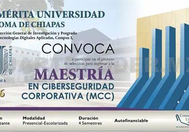 Cerrar&aacute; la convocatoria de  Maestr&iacute;a en Ciberseguridad