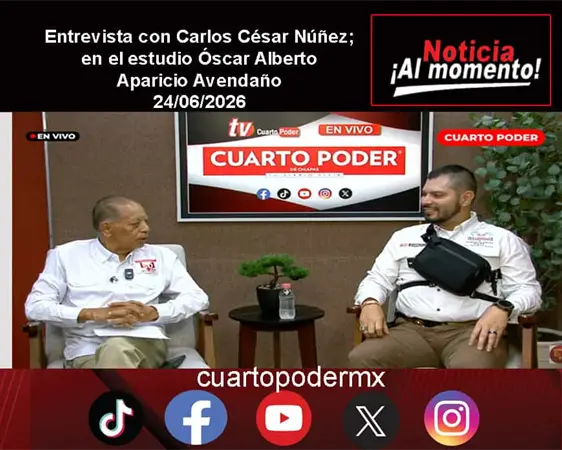 Entrevista con Carlos C&eacute;sar N&uacute;&ntilde;ez; en el estudio &Oacute;scar Alberto Aparicio Avenda&ntilde;o