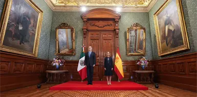 Claudia Sheinbaum recibe al rey Felipe VI de Espa&ntilde;a