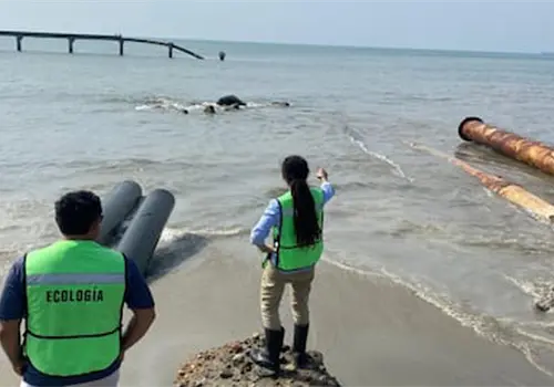 Niegan derrame en playa La Ventosa