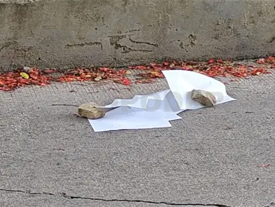 Hallan restos en la calle; hab&iacute;an sido calcinados