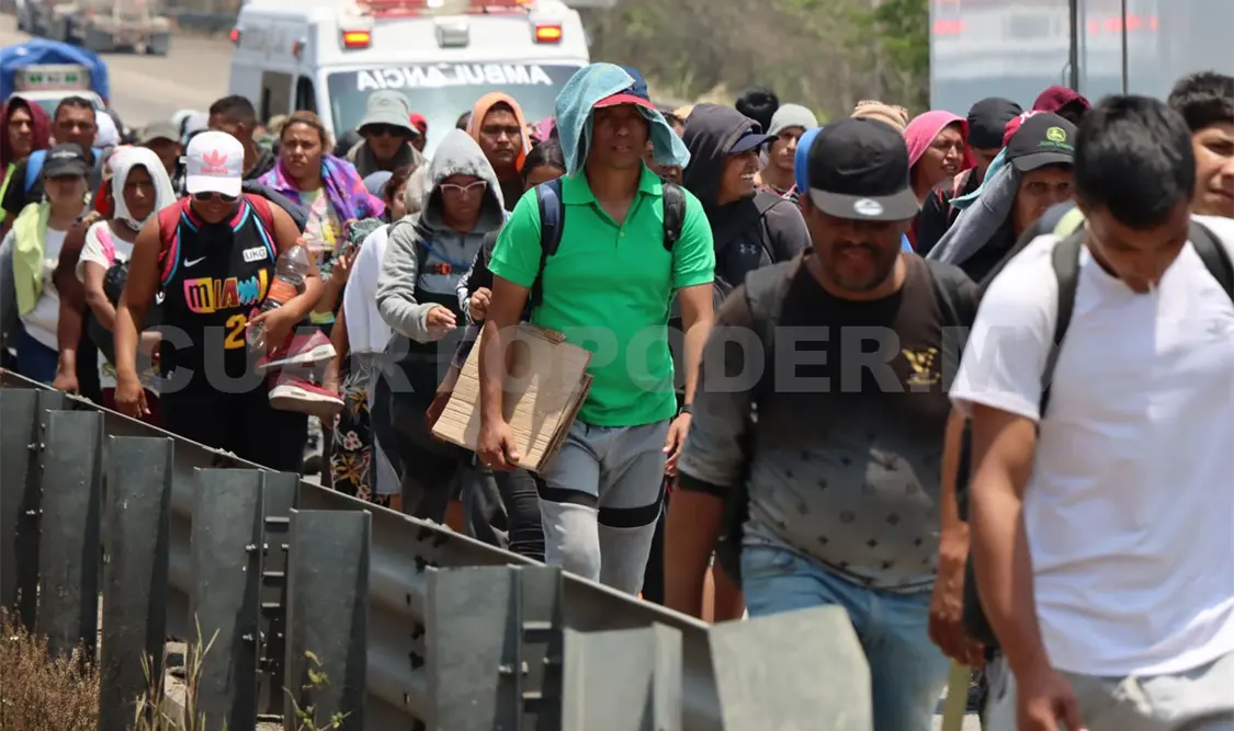 La Cruz Roja brinda atención durante el paso migratorio en Chiapas. CP