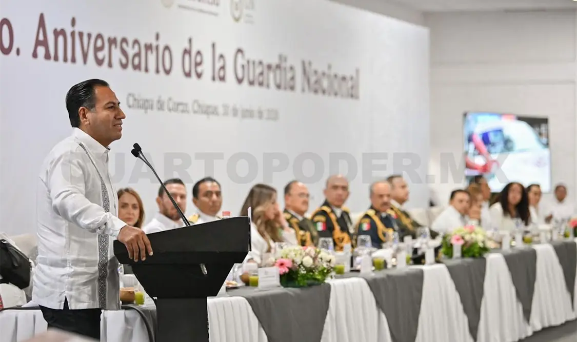 Eduardo Ramírez asistió a la conmemoración del Séptimo Aniversario de la Guardia Nacional. Cortesía