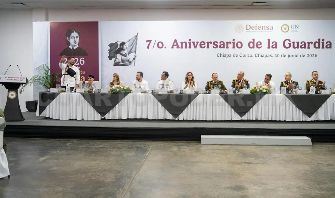 El titular de la SSP asistió a la celebración por el séptimo aniversario de la creación de la Guardia Nacional. CP