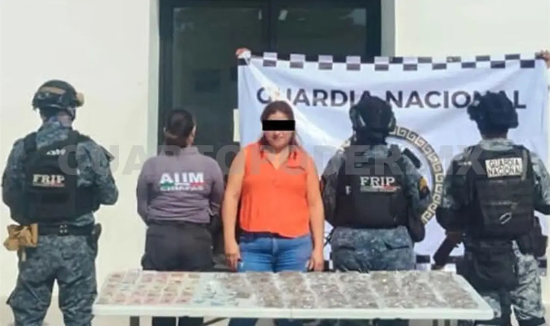 En el operativo en Villaflores detuvieron a una mujer, además decomisaron 101 envoltorios con marihuana y siete con cristal. CP