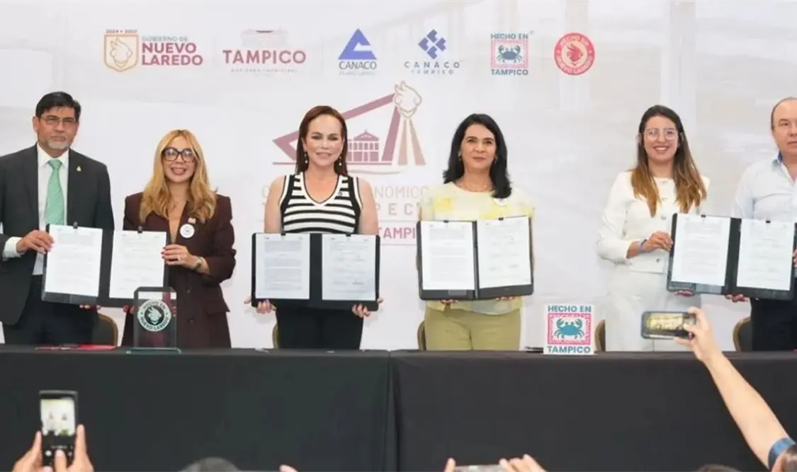 Nuevo Laredo y Tampico establecen corredor económico
