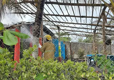 Incendios dañan una palapa y restaurante Incendios dañan una palapa y restaurante