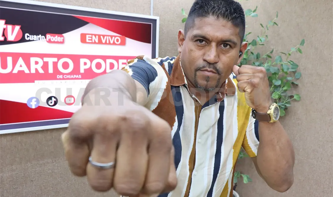 Cristóbal “El Lacandón” Cruz, referente del Boxeo chiapaneco y excampeón mundial de peso pluma. Diego Pérez /CP