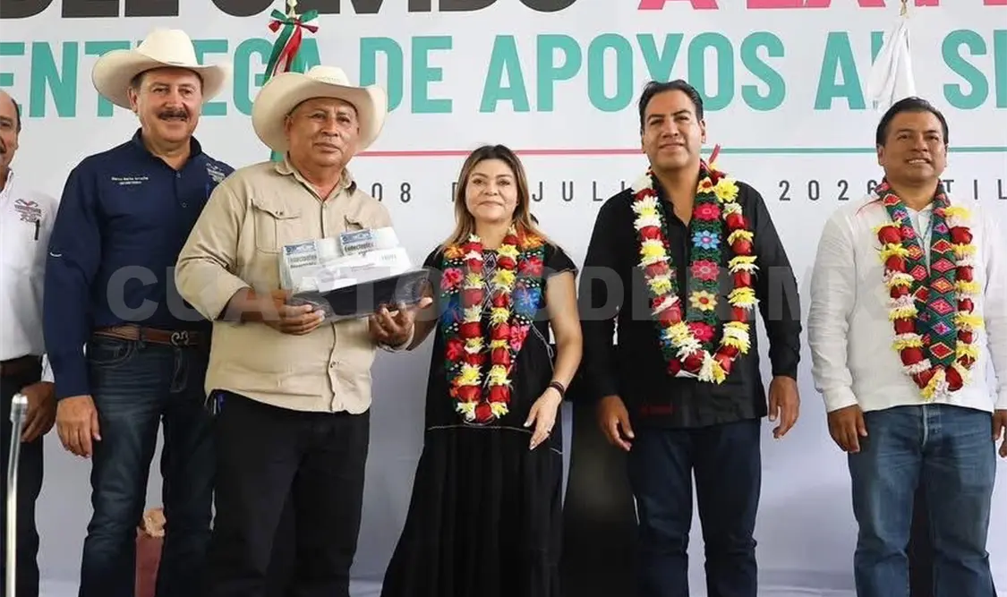 El gobernador Eduardo Ramírez Aguilar en su gira de trabajo por Tila. Cortesía
