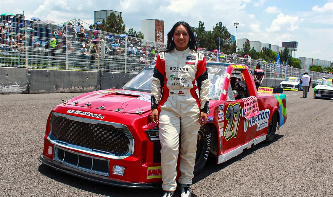 Valeria conquistó la “pole position” en Querétaro y encabezó el pelotón durante las primeras vueltas. Cortesía