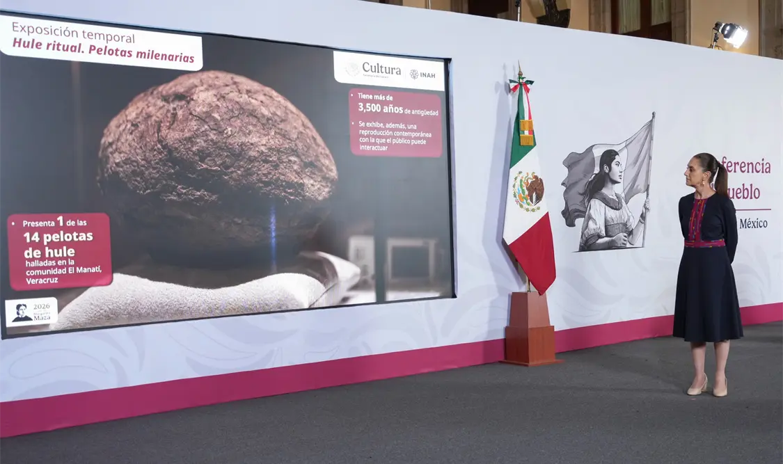 Conferencia mañanera de la presidenta Claudia Sheinbaum Pardo, desde Palacio Nacional. Cortesía