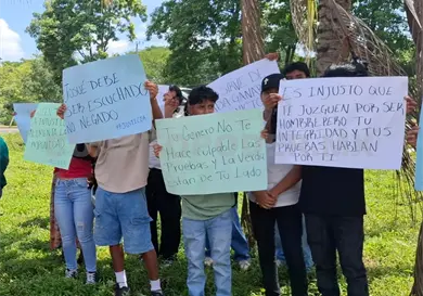 Con una manifestaci&oacute;n, piden liberar a menor