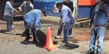 Tras protesta, atienden fuga de aguas negras en SCLC