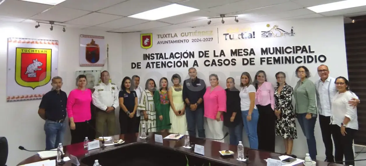 La Fiscalía General del Estado participó en la Mesa de Atención a Casos de Feminicidio en Tuxtla Gutiérrez. CP