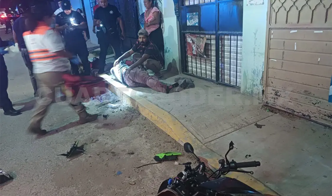 El motociclista de 19 años se accidentó en la colonia Ribera de Guadalupe, por el exceso de velocidad y una mala maniobra. Ulises Villalobos / CP