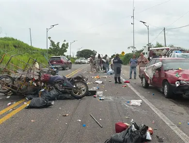 Grave recolectora de basura; fue atropellada Grave recolectora de basura; fue atropellada