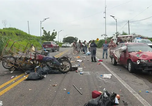 Grave recolectora de basura; fue atropellada