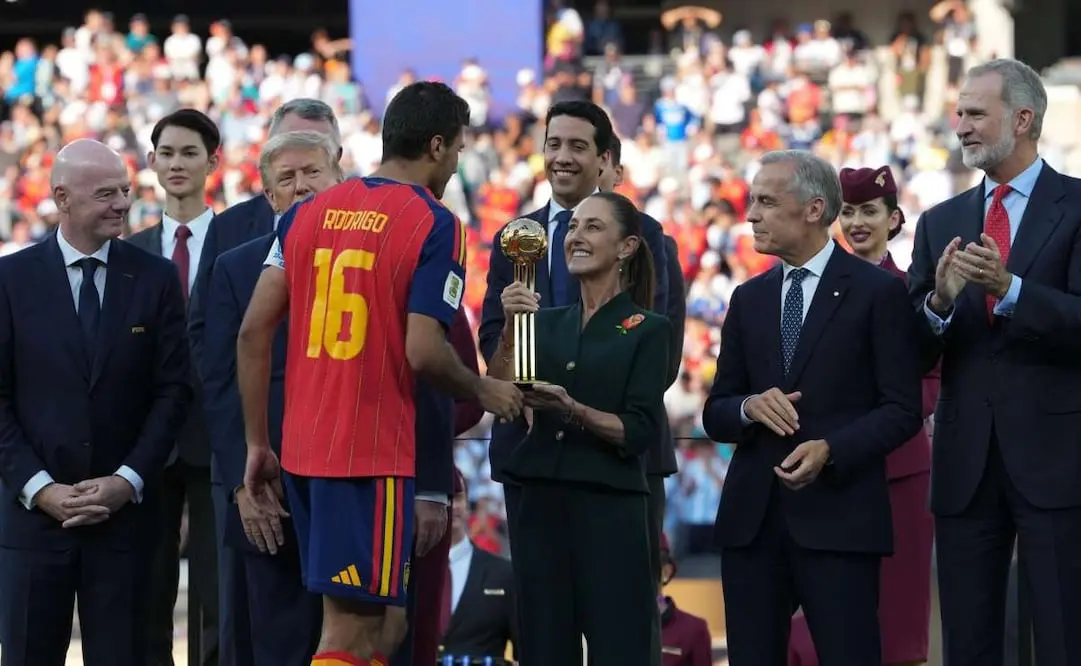 La presidenta estuvo en el partido y ceremonia de premiación del Mundial. Cortesía