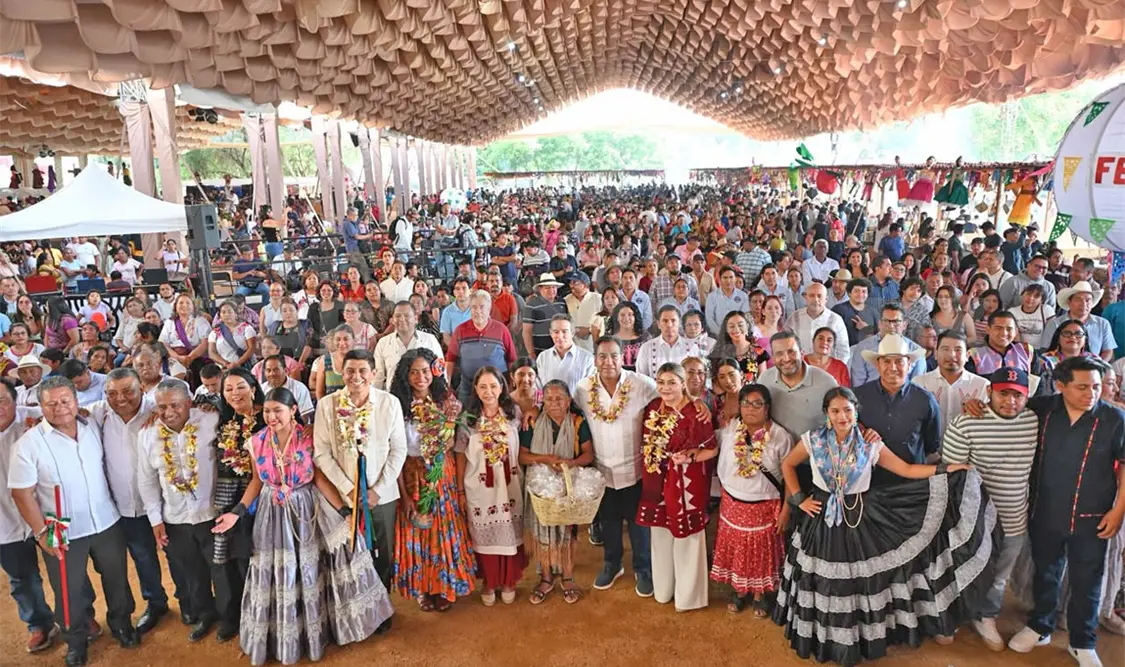 Los gobernadores Eduardo Ramírez y Salomón Jara encabezaron el Convite de Hermandad entre Chiapas y Oaxaca. CP