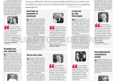 Felicitan a Cuarto Poder por 50 años de informar Felicitan a Cuarto Poder por 50 años de informar