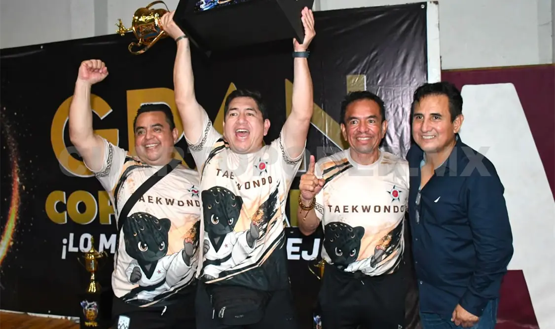 Hermanos Funes conquistó el trofeo de Campeón de Campeones tras finalizar como la delegación con más medallas de oro en la Gran Copa Chiapas 2026. Cortesía